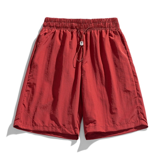 pstuiky Pantalones cortos casuales para hombre, Pantalones cortos de verano para hombre, de color liso, versátiles, con cintura elástica, para deportes al aire libre y playa.
