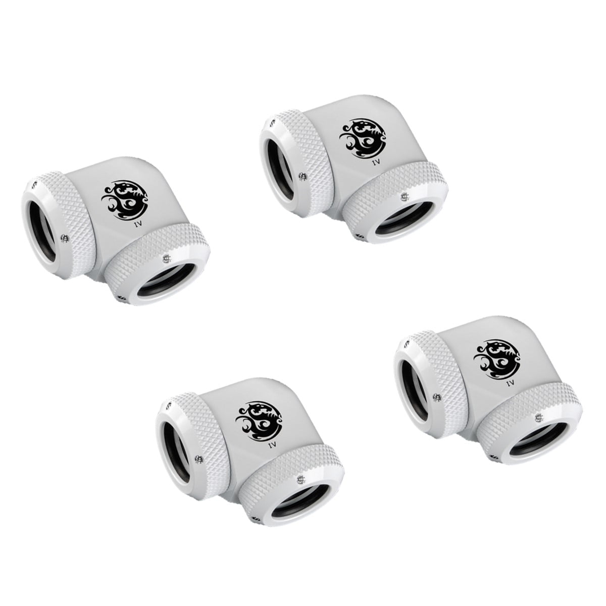 Bitspower Dual Enhance Multi-Link Coupler Fitting for 12mm OD Rigid Tubing Deluxe White 4-Pack for Use with Bitspower Rigid Tubing Only Bitspower Dual Enhance Multi-Link Coupler Fitting for 12mm OD Rigid Tubing Deluxe White 4-Pack for Use with Bitspower Rigid Tubing Only