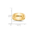 thumbnail image 2 of 14k Yellow Gold 6mm Ltw Half Round Band Size 11 Ring, 2 of 2