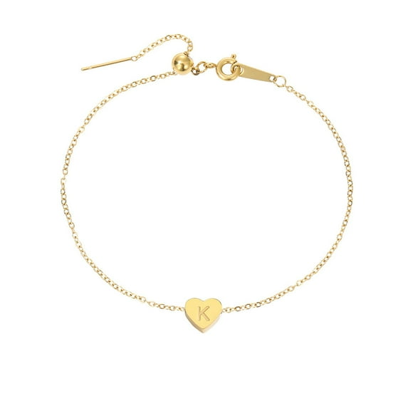 Hearth & Gear Heart Layer Anklet Female Letters Chain Gold Anklet For Women Initial 26 For Women Anklet Anklet Summer Jewelry Anklet For Women Matching Rings Matching Rings Dinosaur Anklets Men's