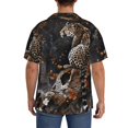 thumbnail image 3 of Disketp Leopard On Tree Branch Men's Hawaiian, Shirts Button Down Holiday Beach Shirts-{sizeName}-Large, 3 of 5
