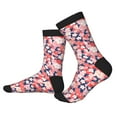 thumbnail image 2 of Pofeuu Japanese Cherry Blossoms Print Crew Socks, Adult Running Hiking Socks for Youth and Adult, 2 of 7