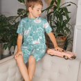 thumbnail image 4 of Fotbe Swan And Flowers4 Pijama Estampada de 2 Piezas para Niños – Ropa de Dormir de Manga Corta Cómoda para Niños y Niñas, Camiseta y Shorts de Algodón-4X-Large, 4 of 6