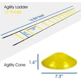 thumbnail image 5 of Yes4All Agility Ladder 12 Rungs Yellow + Agility 12 Cones Yellow + Steel Stakes Combo, 5 of 8