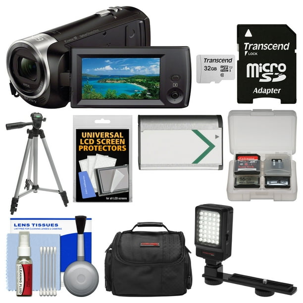 Sony Handycam HDR-CX405 HD Video Camera Camcorder with 32GB Card + Case + LED Light + Battery + Tripod + Kit - Walmart.com