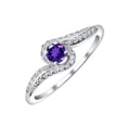 thumbnail image 2 of 3.00 Mm Round Shape Natural African Amethyst Gemstone 925 Sterling Silver Promising Ring, 2 of 2