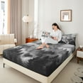 thumbnail image 4 of Feelyou Pine Tree Landscape Bed Sheets, Rustic Wolf Animal King Sheets, 4-Piece, 4 of 7