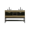 thumbnail image 3 of Elegant Kitchen and Bath 54 Inch Double Bathroom Vanity In Chestnut Brown, 3 of 13