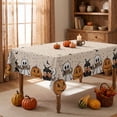 thumbnail image 3 of Sm:)e Boo Ghost Pumpkin Bat Halloween Tablecloth 60x84 Inch, Wrinkle-Resistant & Machine Washable Table Cover for Dining Decor, Rectangle, 3 of 6