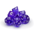 thumbnail image 2 of Brybelly Holdings GDIC-1111 Polyhedral Dice Set in Velvet Pouch, Translucent Purple - Pack of 7, 2 of 5