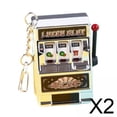 thumbnail image 1 of Llavero de máquina tragamonedas,Mini tragamonedas Llavero de juguete Clásico portátil,Banco de máquina tragamonedas de la con carrete giratorio,Llavero de juego divertido Charm, 1 of 10