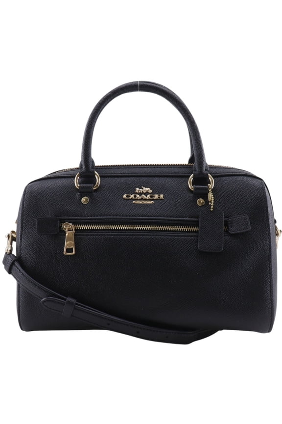 Pre-Owned Coach Rowan 2-Way Handbag/Shoulder Bag F79946 Leather Black Crossbody Shoulder...