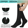 thumbnail image 4 of 2 Pairs/3 Pairs Zipper Compression Socks, 15-20 mmHg Closed Toe Compression Stocking with Zipper for Women and Men, 4 of 6