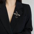 thumbnail image 4 of Xinyolin Vintage Enamel Dragon Shape Brooch Shining Rhinestones Inlaid Flying Dragon Pin Unisex Lapel Badge Clothing Decoration, 4 of 8