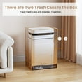 thumbnail image 5 of PrettyCare 2 Packs 3.6 Gal Automatic Bathroom Trash Cans with Lid Touchless Small Bedroom Plastic Garbage Can White GC01, 5 of 16