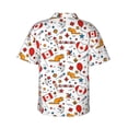 thumbnail image 3 of Balery Canada Day Print Men's Hawaiian Shirts Short Sleeve Beach Shirt Relaxed Fit Vacation Button Down Shirts-Medium, 3 of 9