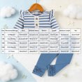 thumbnail image 4 of xaweyi Infant Toddler Girl Fall Winter Two Piece Outfit Ruffle Long Sleeve Shirt and Matching Pants Size 6-9 Months, 4 of 8