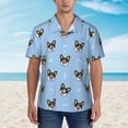 thumbnail image 2 of Xecao Corgi Dog print Hawaiian shirt - a stylish short-sleeve button-down for men, perfect for casual beach and tropical outings., 2 of 9