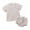 Beige, variant on Hienoo Toddler Boys Cotton Linen Solid Short Sleeve T-Shirt & Shorts Outfit Set, 2-Piece