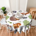 thumbnail image 2 of Animal Tablecloth Round Table Cloths 60 Inch Wrinkle Resistant Picnic Table Covers Washable for Holiday Kitchen Party Picnic -Fox, 2 of 6