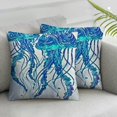 thumbnail image 3 of BANET Card Decorative Throw Pillow Case Pack of 2, Pile of Fortune Telling Elements Jumbled Together Fantasy Themes, Couch Bedroom Living Room Cushion Cover, Teal Black 22x22in, 3 of 7