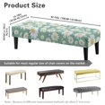 thumbnail image 7 of FKELYI Green Daisy Flower Print Dining Bench Cover for Bedroom Bench Seat Cushion Slipcover with Elastic Band Washable Furniture Protector for Living Room, 7 of 7