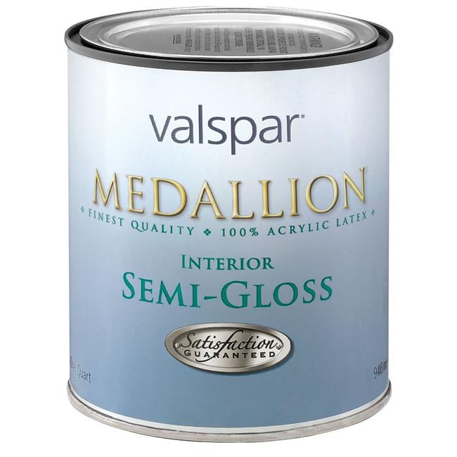 Valspar Brand 1 Quart White Medallion 100 percent Acrylic Interior Semi