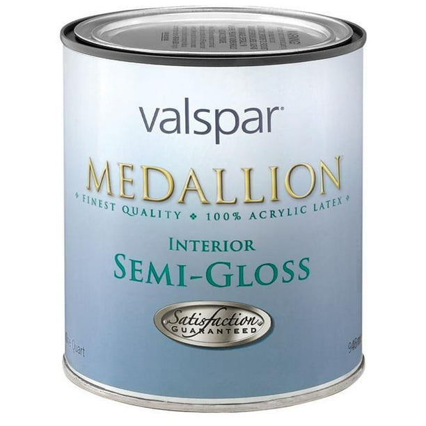 Valspar Brand 1 Quart White Medallion 100 percent Acrylic Interior Semi