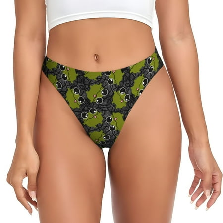 Sigee Cartoon Kawaii Frogs1 for Women s G-String Panty  Low Rise  Soft Lace Perfect for Everyday Wear or Special Occasions-Small