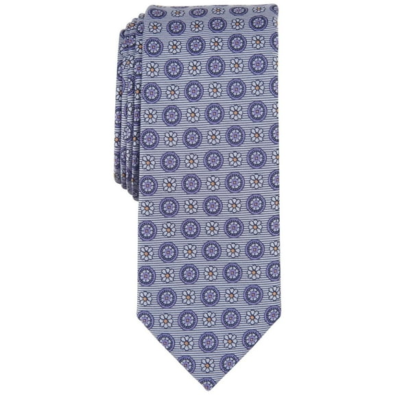 Bar III Men's Aiken Medallion Tie Necktie Slim Modern 2 3/4" Lilac OS