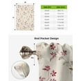 thumbnail image 5 of Flowers Leaves Birds Watercolor Window Curtains Tie Up Curtains for Kitchen Living Room Adjustable Rod Pocket Valances, 5 of 5
