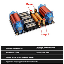 Subwoofer Specific Frequency Divider Pure Bass Speaker Crossover HIFI 1100W High-Power for 15 18 Inch Audio Speaker