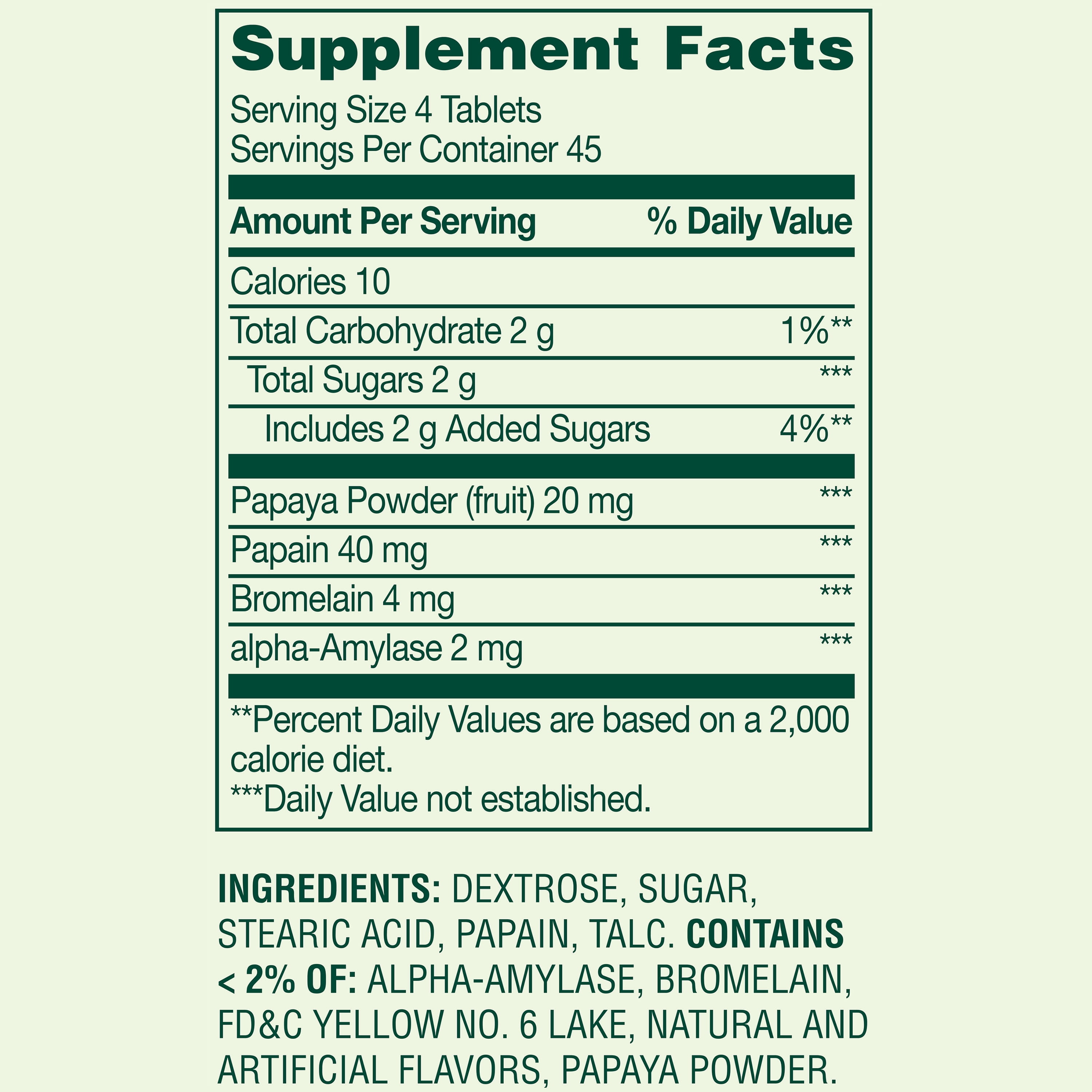 (2 pack) Spring Valley Papaya Enzyme Complex Chewable Tablets Dietary Supplement, Digestive Health, 180 Count