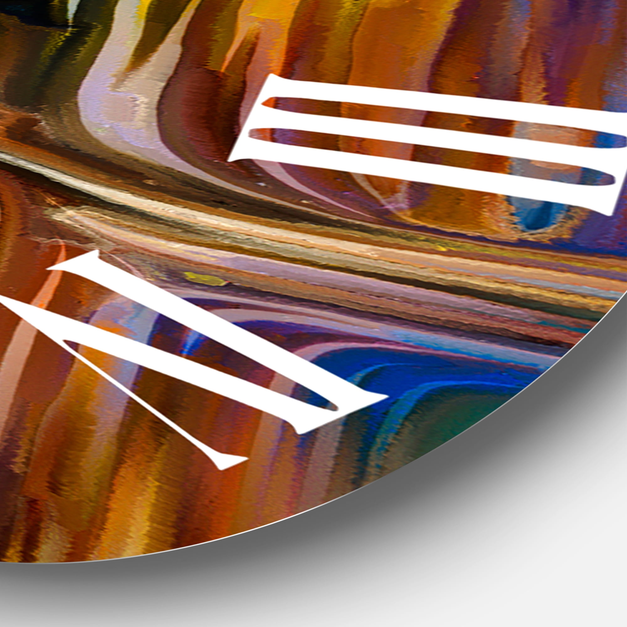Designart 'Colour Fusion Iv' Modern Wall Clock