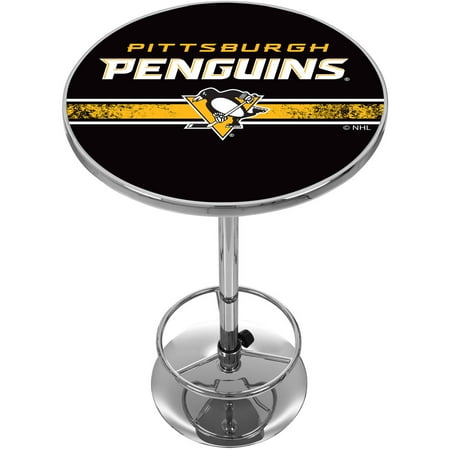 NHL Chrome Pub Table, Pittsburgh Penguins NHL Chrome Pub Table, Pittsburgh Penguins