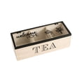 thumbnail image 2 of Wooden Tea Storage Box with Lid | Divided Compartment Organizer for Tea Bags, Snacks, Spices | Desktop Kitchen Counter Decor | Home Office Tidy-Up, 2 of 7