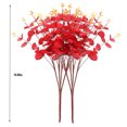 thumbnail image 2 of Ramo de hojas artificiales, decoración de plantas de simulación, centro de mesa, ramo de hojas falsas de boda, rojo 2 piezas seitruly HA7778-02B, 2 of 6