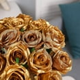 thumbnail image 4 of Red Fake Roses Artificial Flowers - 10 Pcs Fake Artificial Roses Silk Flowers with Stems for Home Wedding Hotel Office Centerpiece Decor, 4 of 5