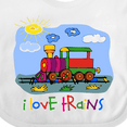 thumbnail image 4 of Inktastic I Love Trains Boys or Girls Baby Bib, 4 of 4