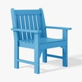 thumbnail image 3 of WestinTrends Malibu Outdoor Patio HDPE Adirondack Dining Arm Chairs (Set of 2), Pacific Blue, 3 of 9