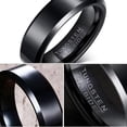 thumbnail image 2 of Black Tungsten Men's Wedding Band with High Polished Finish | 6mm Comfort Fit Thin Men's Engagement Ring | Lifetime Warranty, 2 of 5