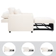 thumbnail image 5 of Convertible Sleeper Chair Bed, 3 in 1 Convertible Sleeper Sofa Bed, Linen Convertible Ottoman Bed, Adjustable Backrest, Modern Sleeper Chairs for Adults for Living Room - Color :Cream, Fabric: Linen, 5 of 10
