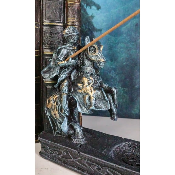 Medieval Knight of Chivalry Jousting Champion On Horse Stick Incense Holder