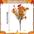 thumbnail image 3 of Artificial Fall Decorations, Harvest Autumn Faux Floral Stem Branches, Eucalyptus Bouquet with Violet Flower for Vase Arrangement, Silk Flowers Plants Bouquets for Home Indoor Table Fireplace, 14.17", 3 of 6