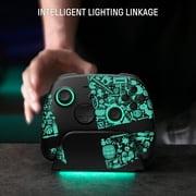 FUNLAB Hall Effect Controller with Charging Dock Compatible with Switch/OLED , Bluetooth Controller for RGB/Turbo/Wakeup/Hall - Black
