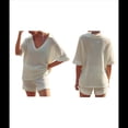 thumbnail image 2 of Traje de Baño de Crochet para Mujer, Conjunto de Playa de Verano con Cuello en V, Camisetas de Corta de Punto, Conjunto Corto de 2 Piezas. L, 2 of 6