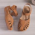 thumbnail image 4 of Women's Orthopedic Slope Heel Sandals 2025 Closed Toe Solid Color Fashion Breathable Casual Low Heel Slope Heel Shoes, 4 of 5