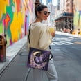 thumbnail image 5 of Kuiaobaty Butterfly Rose Print Bucket Bag for Women Trendy, Moon Marble Print Vegan Leather Tote Handbag Crossbody, Large Capacity Messenger Purse with Removable Strap for Travel, 5 of 6