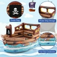 thumbnail image 6 of Gymax Inflatable Pirate Ship Playhouse w/ Built in Motor Inflatable Toy Sword, 6 of 10