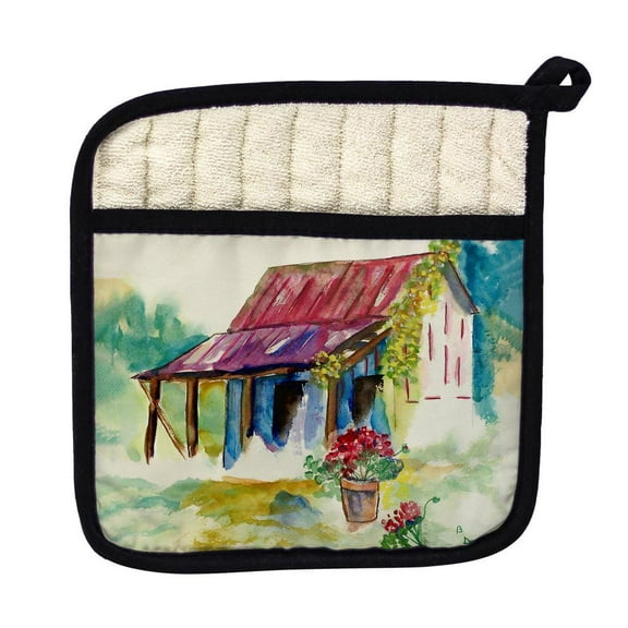 Betsy Drake Interiors Barn & Geranium Pot Holder